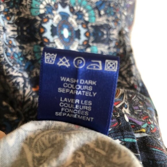 Jermyn & Bond Button Up Sport Shirt Size Small Blue Print - Picture 8 of 9